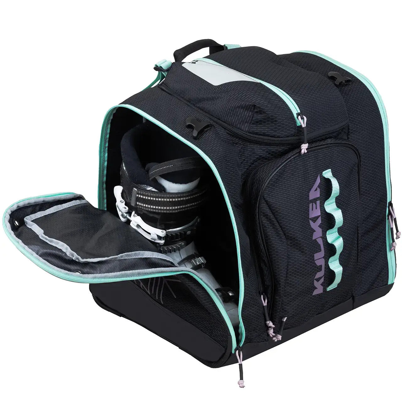 Kulkea - Powder Trekker Boot Bag - Black Teal Orchid