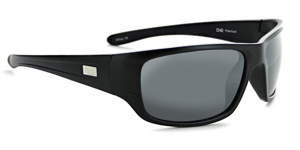 ONE - Contra Sunglasses - Matte Vertical Driftwood Grey; Smoke with Green Mirror