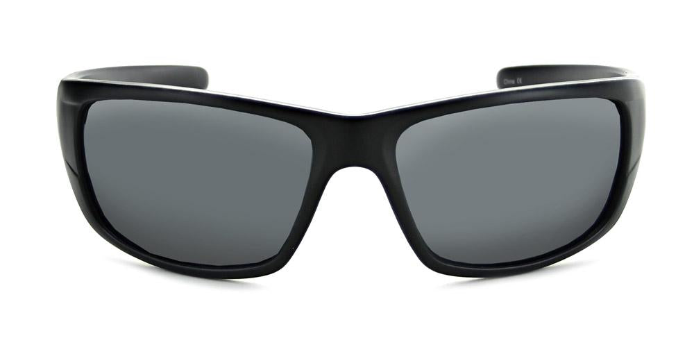 ONE - Contra Sunglasses - Matte Vertical Driftwood Grey; Smoke with Green Mirror