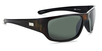 ONE - Contra Sunglasses - Matte Vertical Driftwood Grey; Smoke with Green Mirror