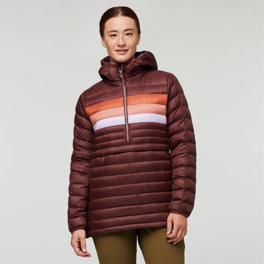 Cotopaxi - Fuego Down Hooded Pullover - Women's - Chestnut Stripes