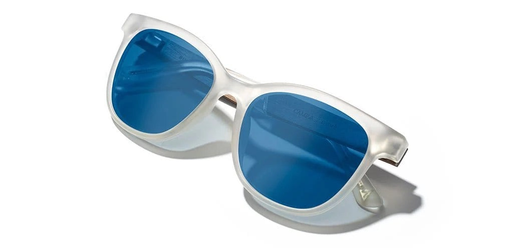 Camp Eyewear - Cove - Matte Crystal / Walnut; HD Plus Polarized Blue Flash