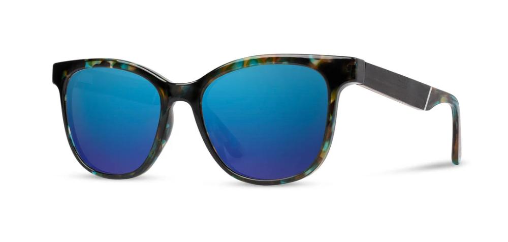 Camp Eyewear - Cove - Matte Tortoise / Walnut; HD Plus Polarized Green Flash