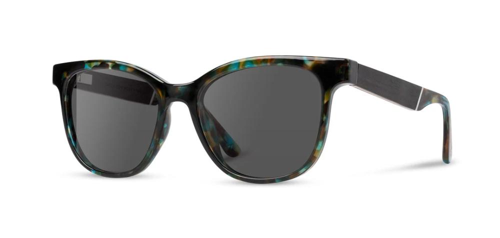 Camp Eyewear - Cove - Matte Tortoise / Walnut; HD Plus Polarized Green Flash