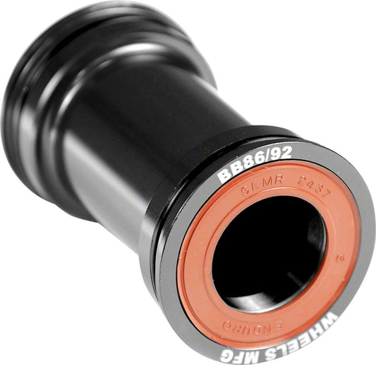 Wheels Manufacturing - BB86/92 SRAM Bottom Bracket with ABEC-3 Bearings Black Cups