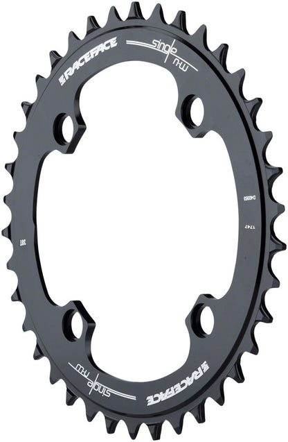 RaceFace - Narrow Wide Chainring: 104mm BCD, 38t, Black - Black