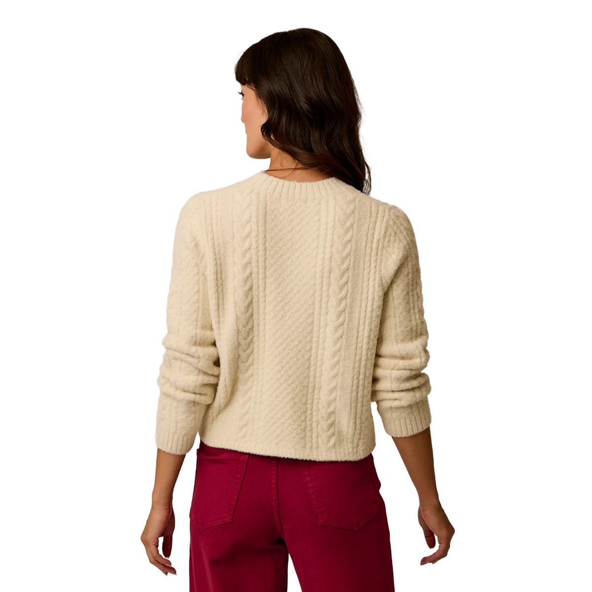 Carve Designs - Monroe Cable Sweater - Cream