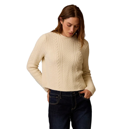 Carve Designs - Monroe Cable Sweater - Cream