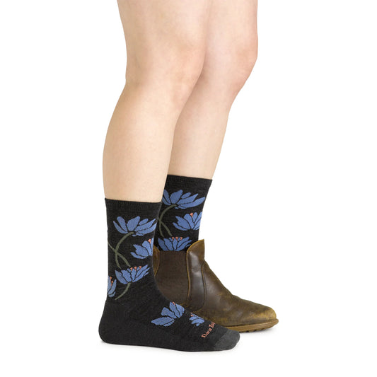 Darn Tough - Lilies Crew Lightweight With Cushion - Charcoal