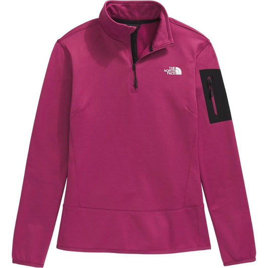 The North Face - Mistyescape 1/4 Zip Fleece - Women's - Cyber Berry-TNF