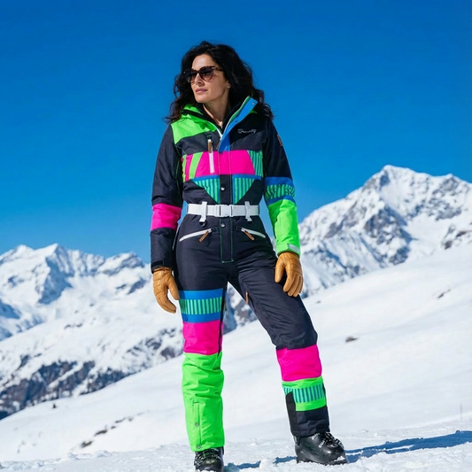 The Steep And Deep | Retro Black Women's One Piece Ski Suit