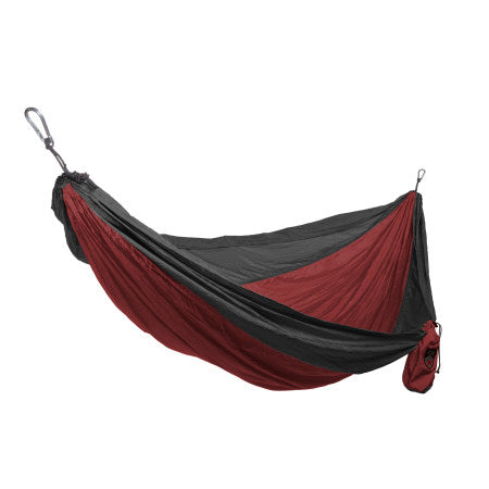 Grand Trunk - Double Deluxe Parachute Nylon Hammock w/Straps - Crimson Charcoal