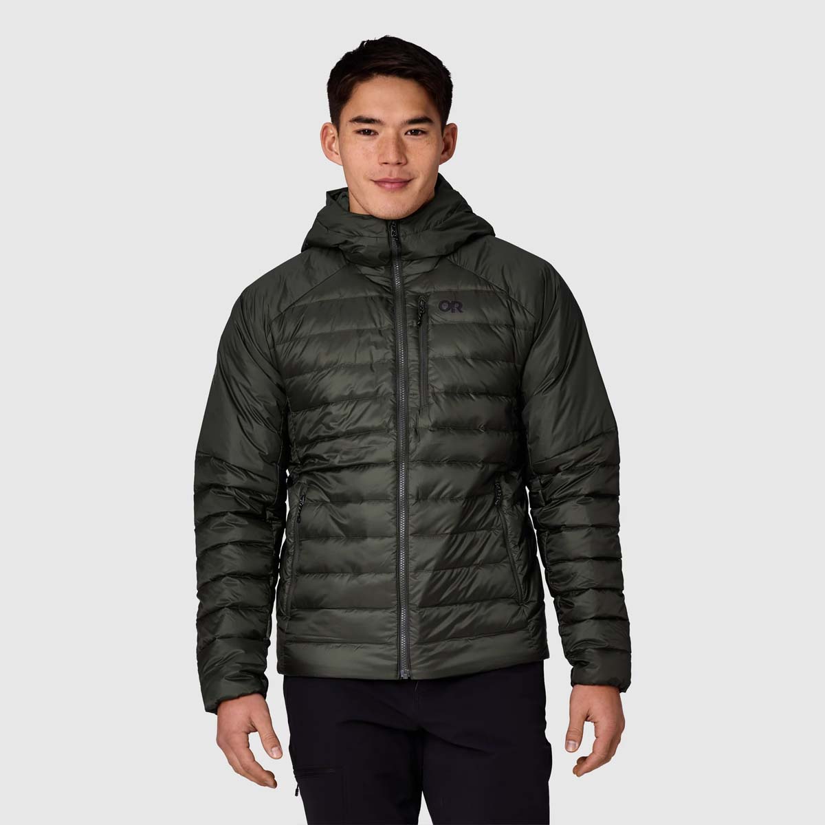 Outdoor Research - Men's Helium Down Hoodie - Dark Laurel