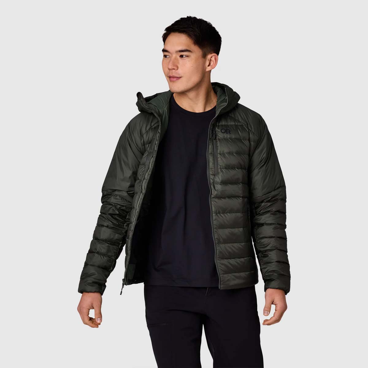Outdoor Research - Men's Helium Down Hoodie - Dark Laurel