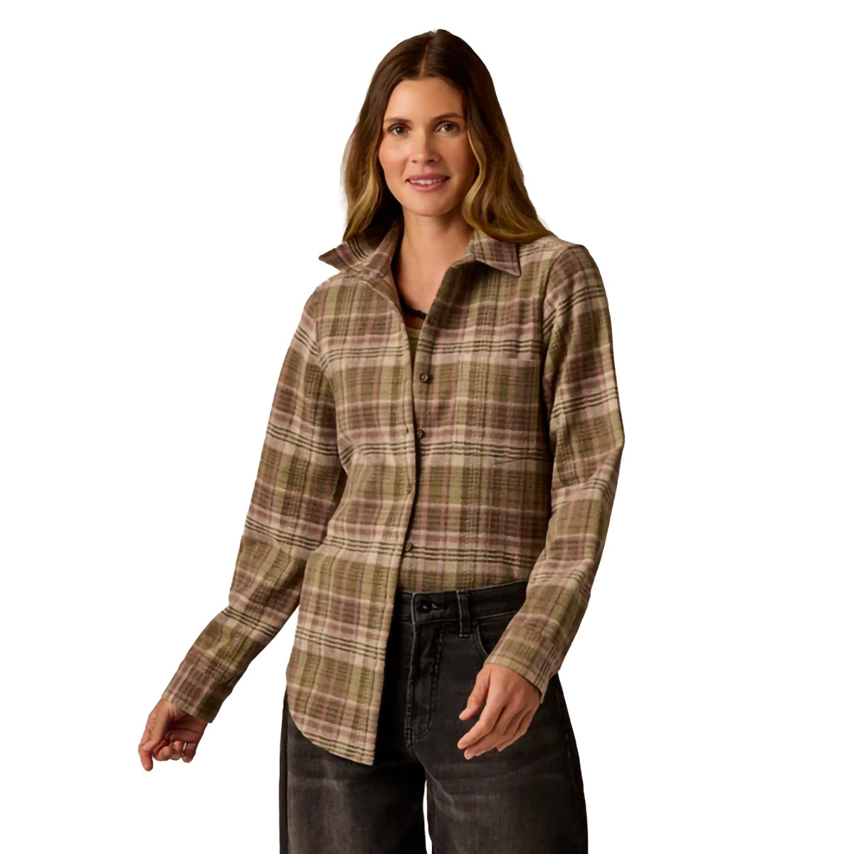 Carve Designs - Fairbanks Supersoft Shirt - Dark Olive Plaid