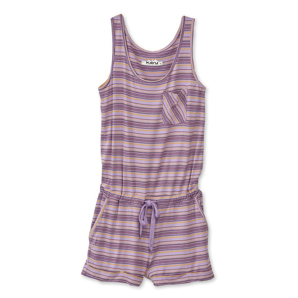 KAVU - Doris Romper Women's - Lilac Stripe