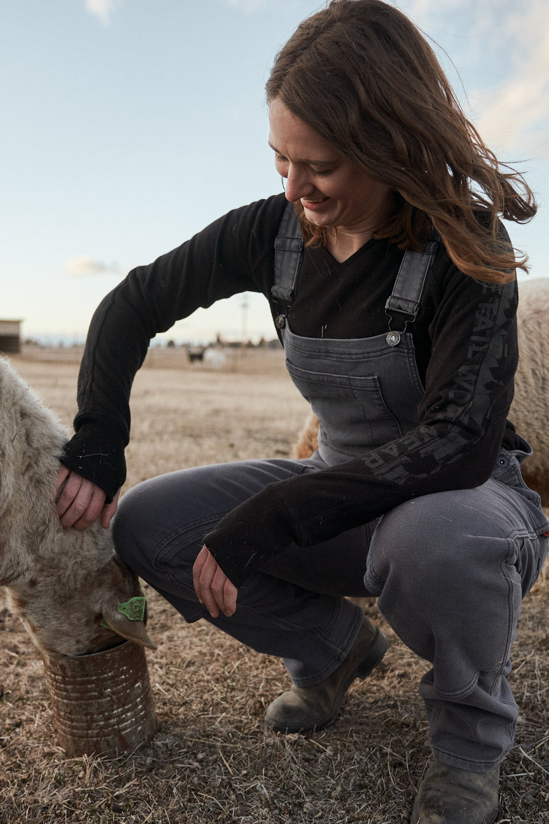 Dovetail - Freshley Overall - Dark Grey Thermal Denim - Dark Grey Thermal Denim