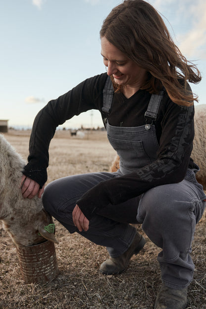 Dovetail - Freshley Overall - Dark Grey Thermal Denim - Dark Grey Thermal Denim
