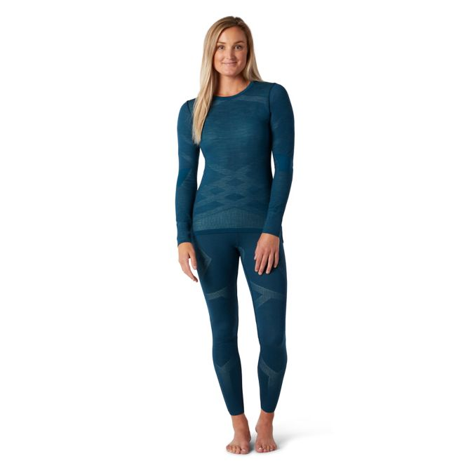 Smartwool - Intraknit Thermal Merino Base Layer Crew - Women's - Black / White