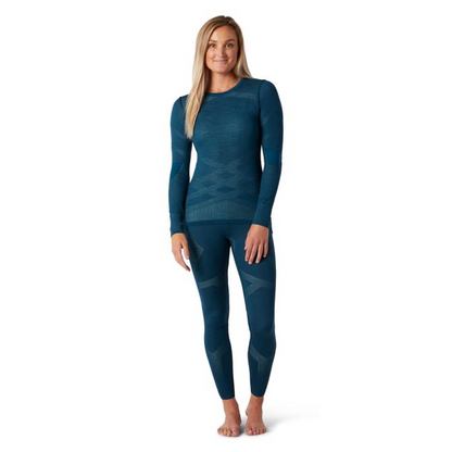 Smartwool - Intraknit Thermal Merino Base Layer Crew - Women's - Black / White