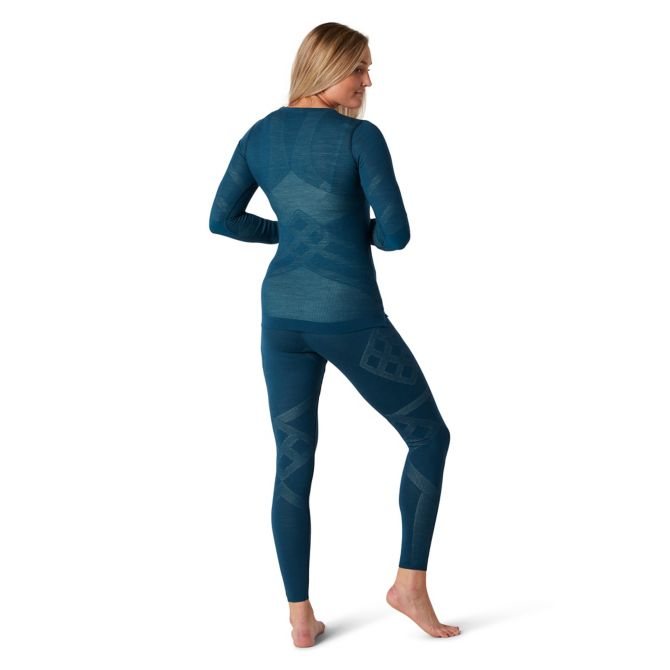 Smartwool - Intraknit Thermal Merino Base Layer Crew - Women's - Black / White