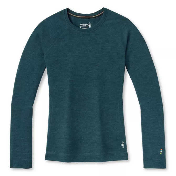 Smartwool - Classic Thermal Merino Base Layer Crew - Women's - Arctic Green Digi Snow