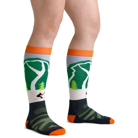 Darn Tough - Pow Cow OTC Midweight with Cushion - Kid's - Green