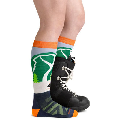 Darn Tough - Pow Cow OTC Midweight with Cushion - Kid's - Green