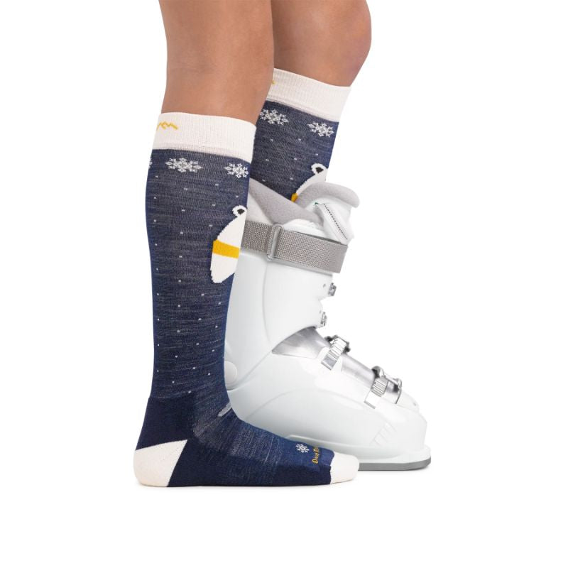 Darn Tough - Polar Bear OTC Midweight with Cushion w/ Padded Shin - Kid's - Blue