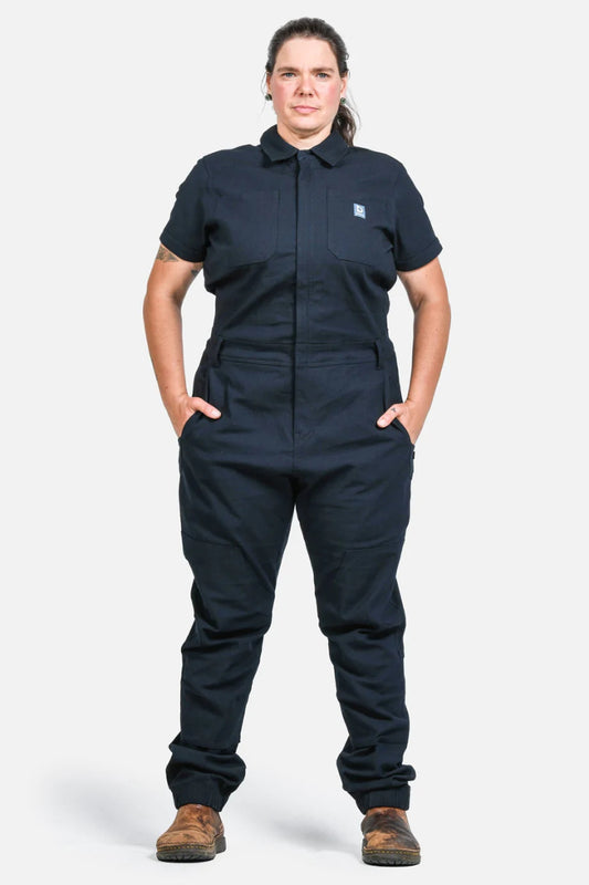 Dovetail - Hadley Short Sleeve Coverall - Sulfur Navy