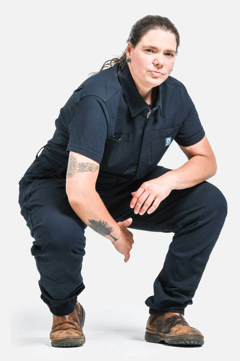 Dovetail - Hadley Short Sleeve Coverall - Sulfur Navy