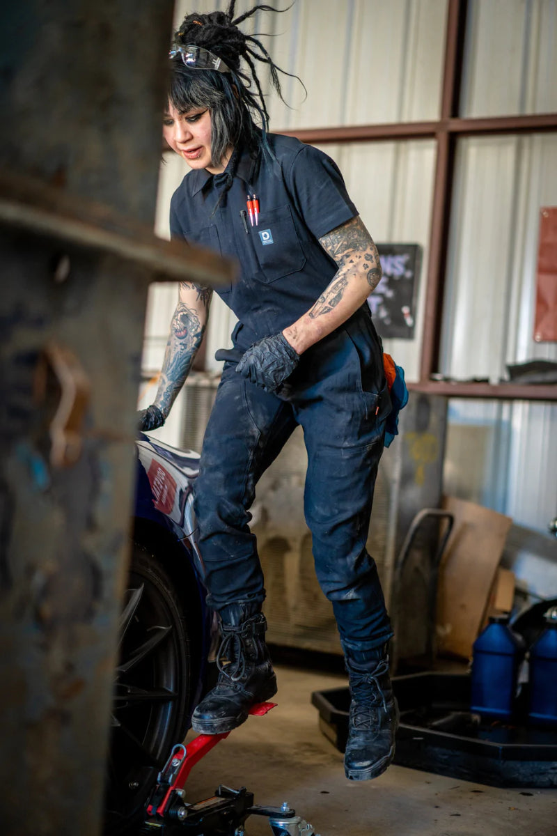 Dovetail - Hadley Short Sleeve Coverall - Sulfur Navy