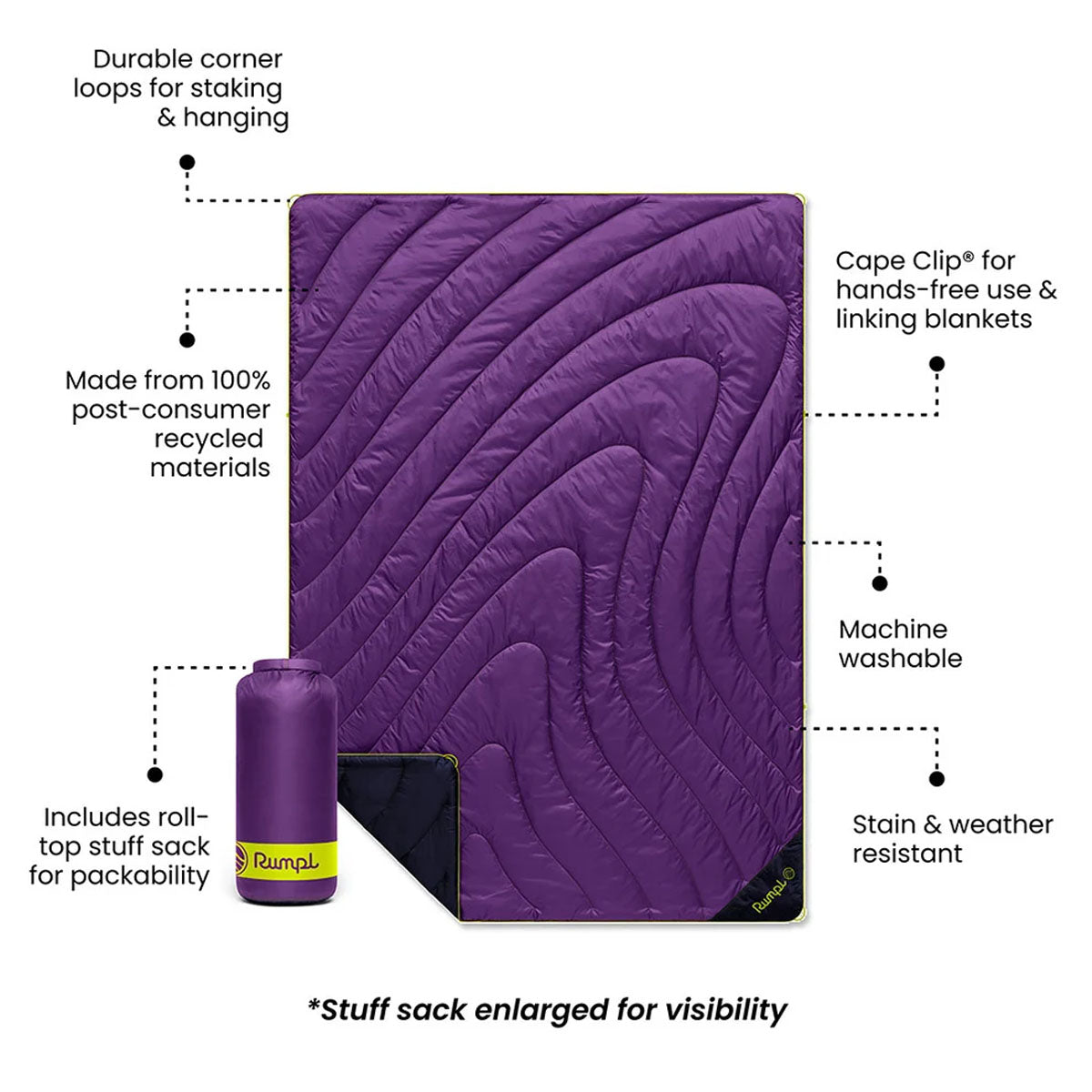 Rumpl - Original Puffy Blanket - Deep Violet