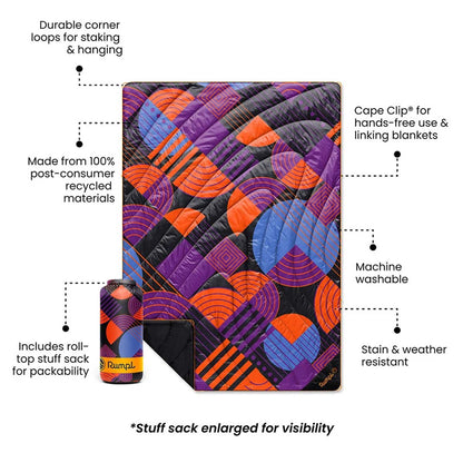 Rumpl - Original Puffy Blanket - Deep Violet Discoid