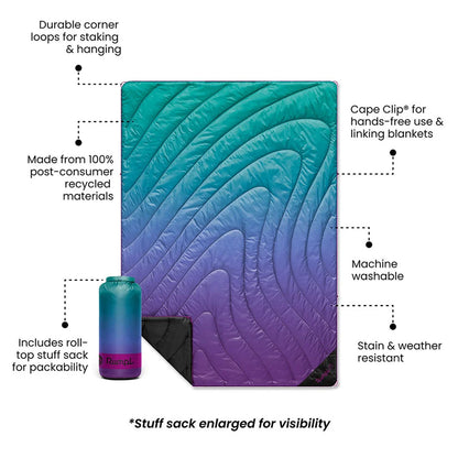 Rumpl - Original Puffy Blanket - Deep Violet Fade