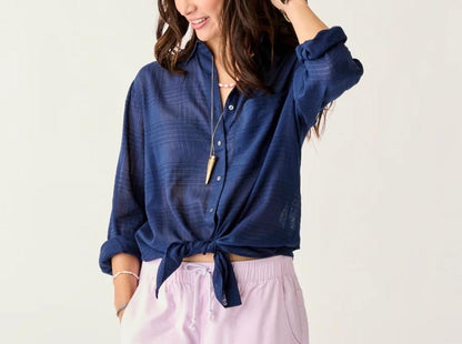 Carve Designs - Women's Taylor Textured Tunic - Navy