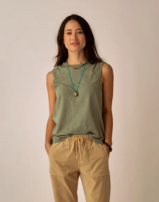 Carve Designs - Larisa Hemp Tank - Women's - Fatigue