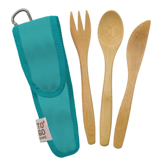 Chicobag - Kids Bamboo Utensil Set - Blue