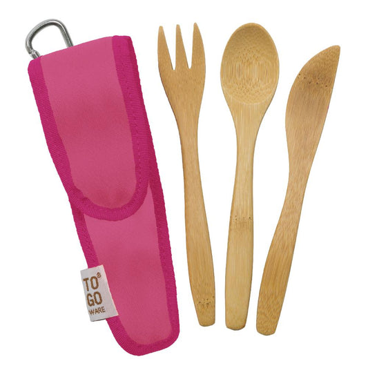 Chicobag - Kids Bamboo Utensil Set - Pink