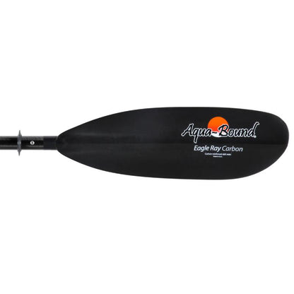 Aqua Bound - Eagle Ray Carbon Kayak Paddle - 220 Black - Black