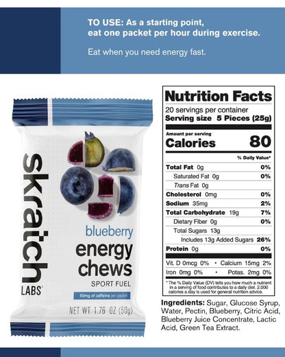 Skratch Labs - Energy Chews Sport Fuel - Matcha Green Tea & Lemon