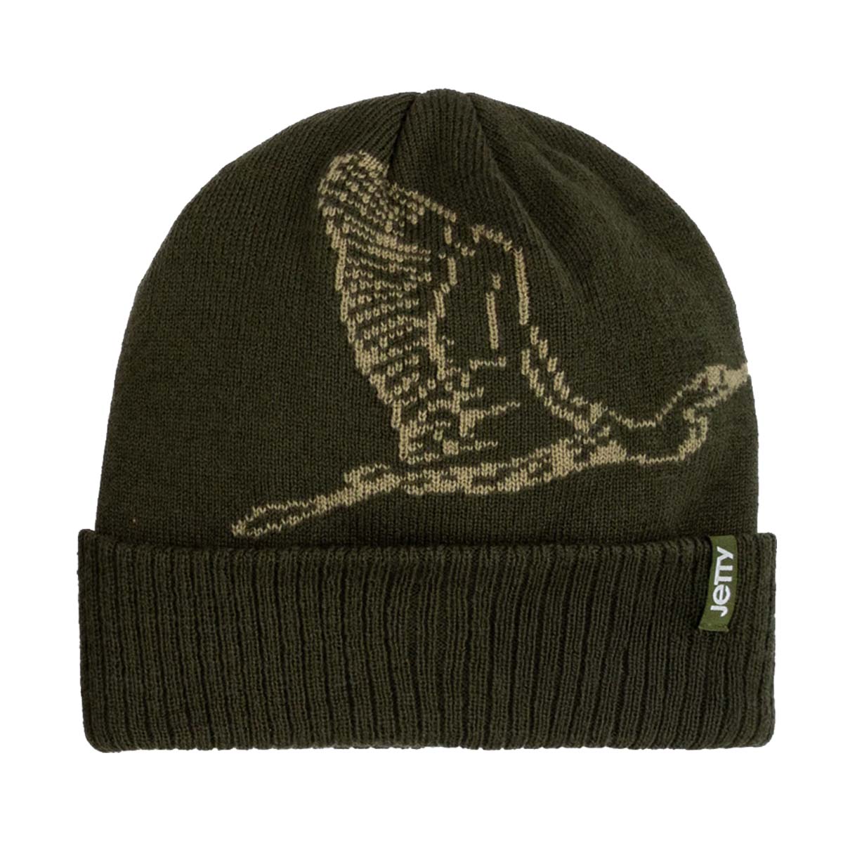 Jetty - Egret Jacquard Beanie - Olive