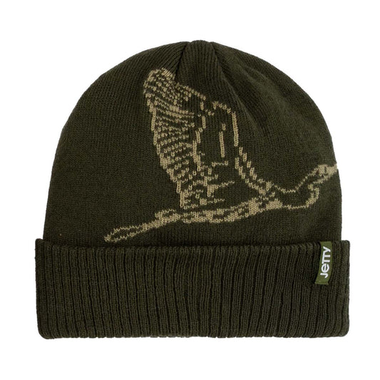 Jetty - Egret Jacquard Beanie - Olive