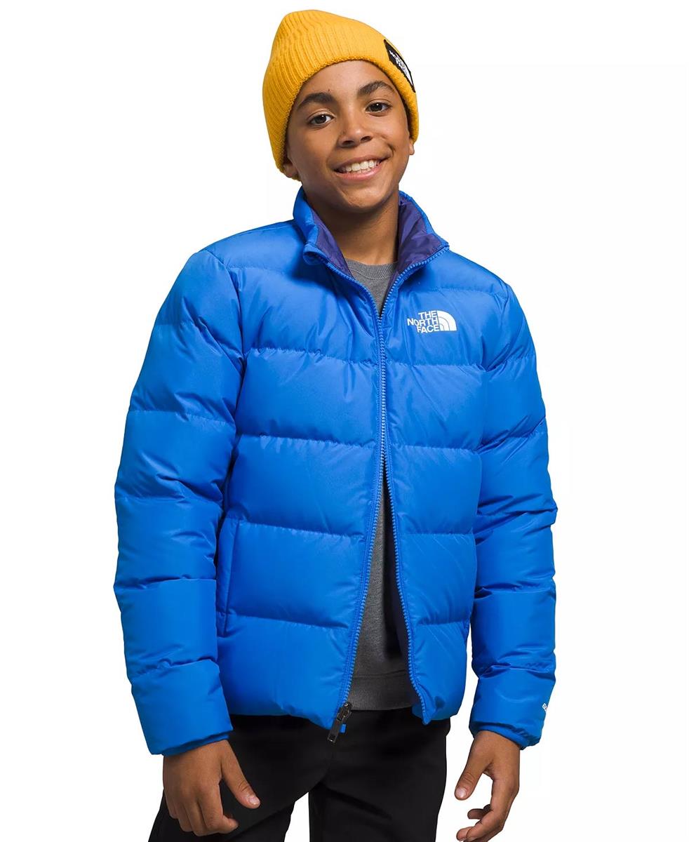 The North Face - Teen Reversible North Down Jacket - SM Dark Sage - Optic Blue
