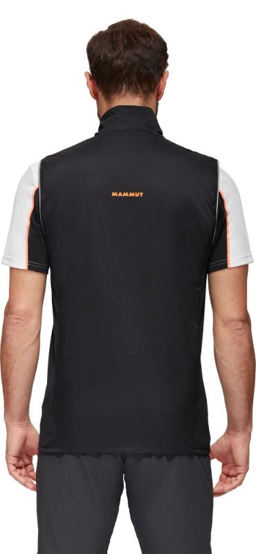 Mammut - Rime Light In Flex Vest - Men's - Black-White-Vibrant Orange