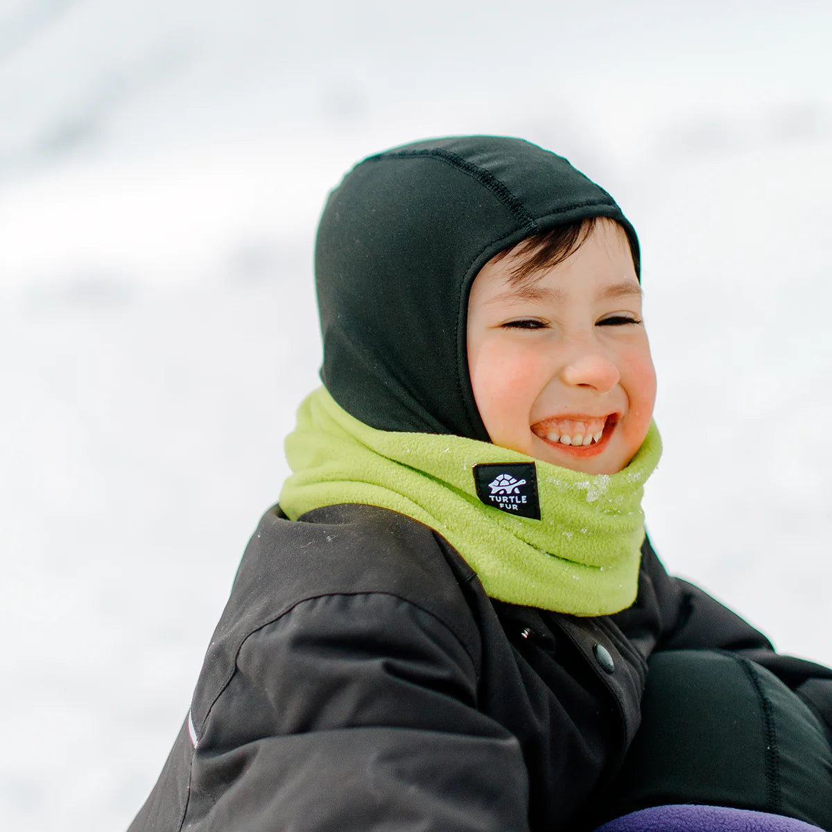 Turtle Fur - Kids Chelonia 150 Shellaclava - Bright Lime