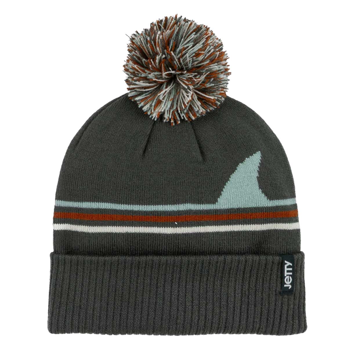 Jetty - Fin Pom Beanie - Charcoal
