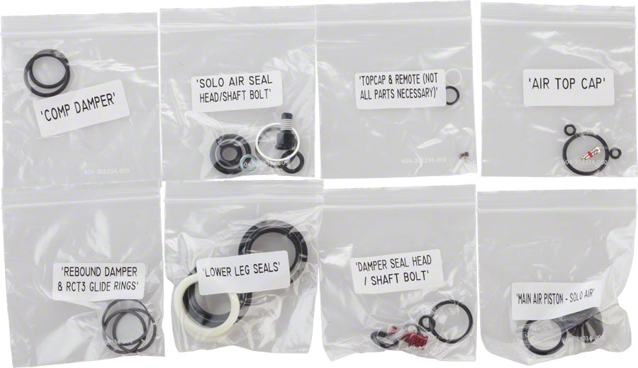 RockShox - SFork Service Kit, Full: SID / Reba (2013-2016), Solo Air, A2-A3