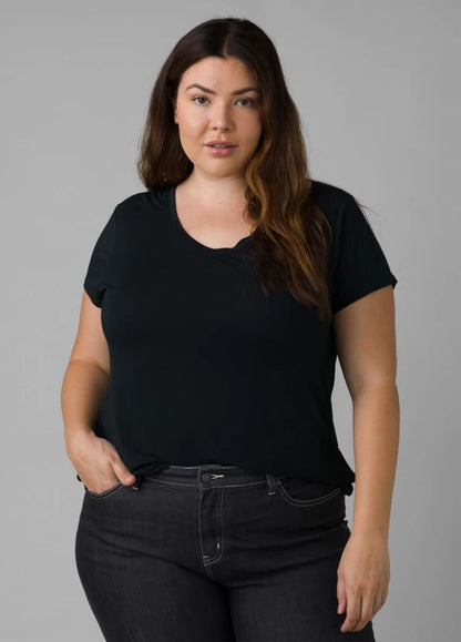 Prana - Foundation Short Sleeve Plus - Black
