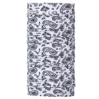 Turtle Fur - Comfort Shell Lite Supersoft Totally Tubular Print - White Bandana